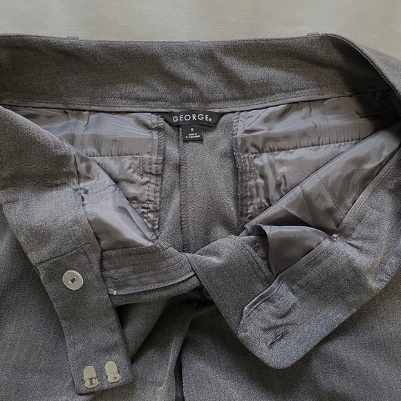 GEORGE brand charcoal grey heather trousers size 6 - Picture 4 of 10